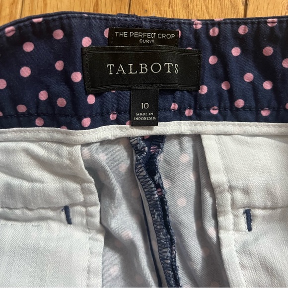 Talbots The Perfect Crop Curvy Polka Dot Pants - Picture 6 of 6